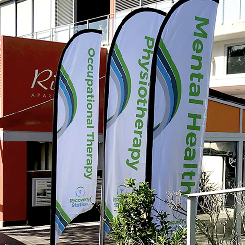 teardrop banner