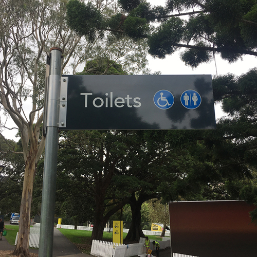 Wayfinding Toilet Sign