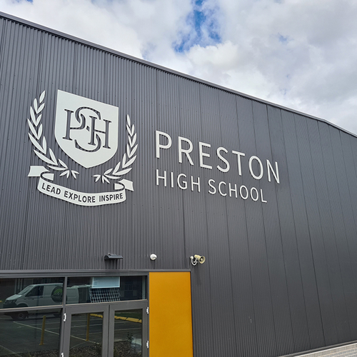 School Building Sign