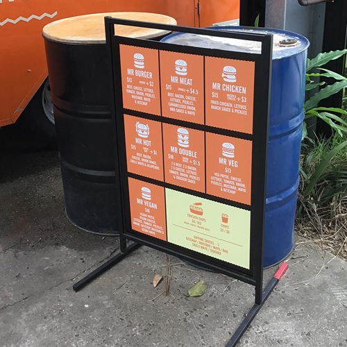 Menu A-Frame
