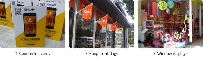 Cards, Flags, Displays