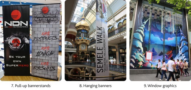 Banner-stands, Banners, Graphics