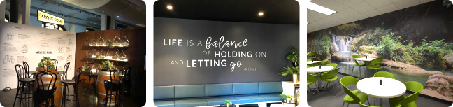 Use feature wall graphics