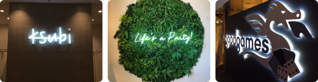 Neon signs
