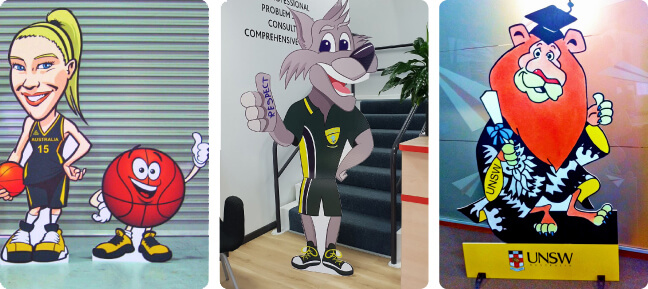 Mascot cut outs