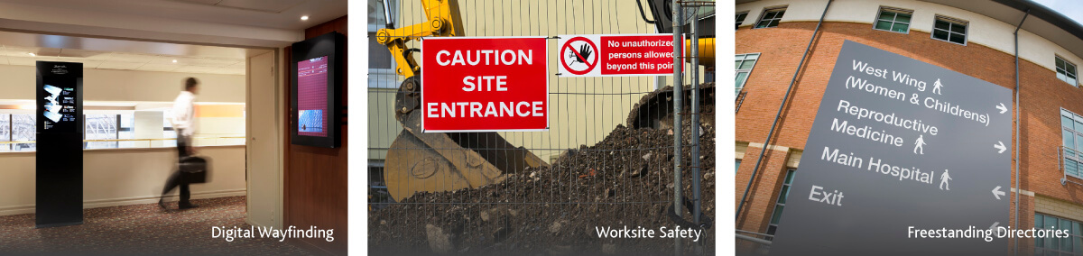 Wayfinding and safety signs