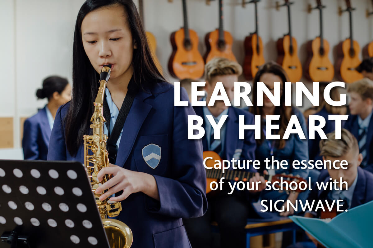 student playing instrument