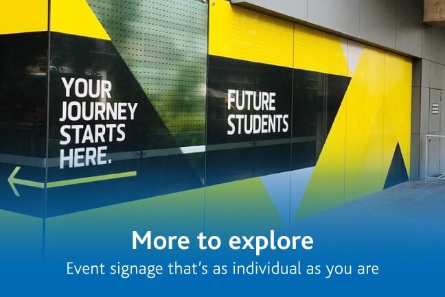 Unique event signage