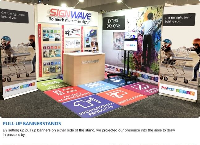 Pull-up bannerstands