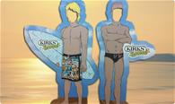 Two guys with surfing board