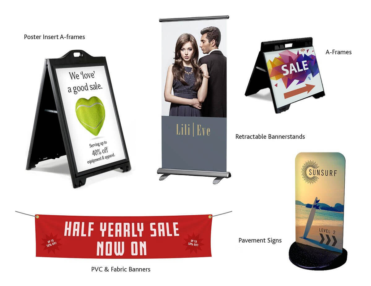 posters and signages