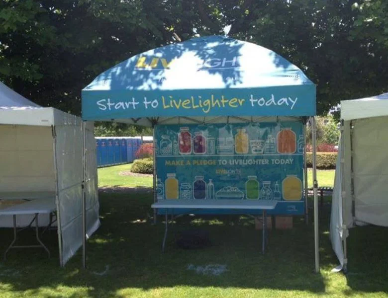 festival signage for Live Lighter
