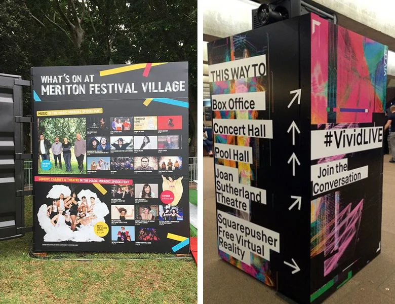 directional festival signage