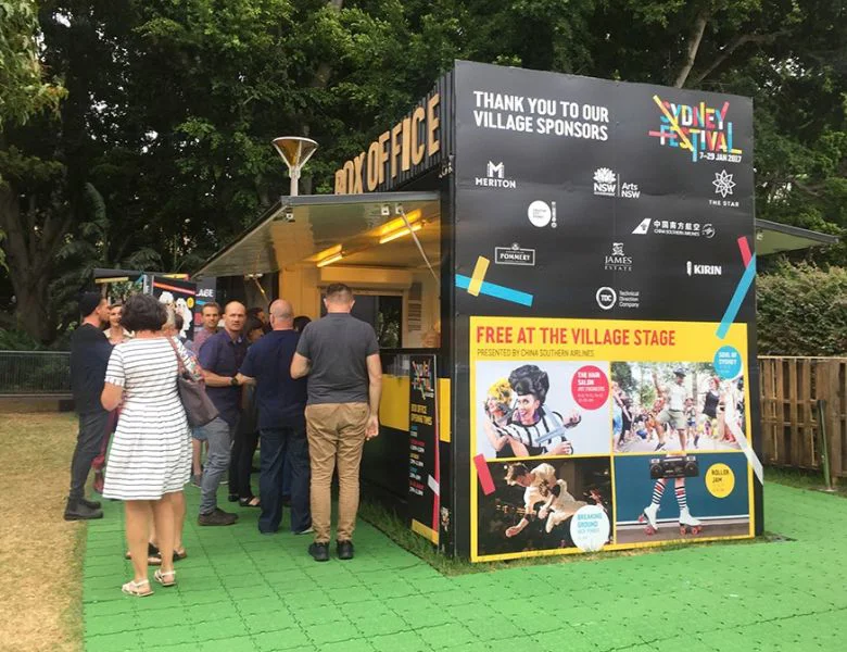 festival signage for box office
