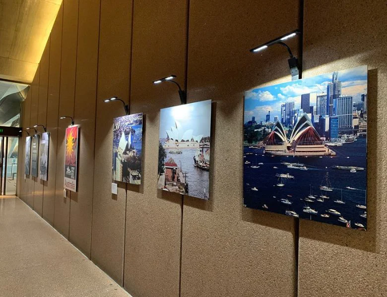 exhibition wall graphics on canvas