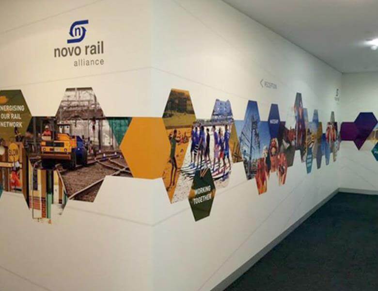 novorail die cut wall graphics