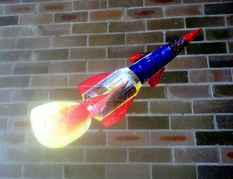 Rocket Brick Decal